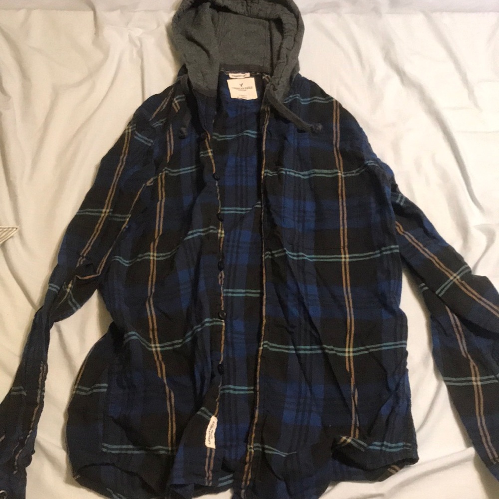 American eagle flannel w/hood (small)